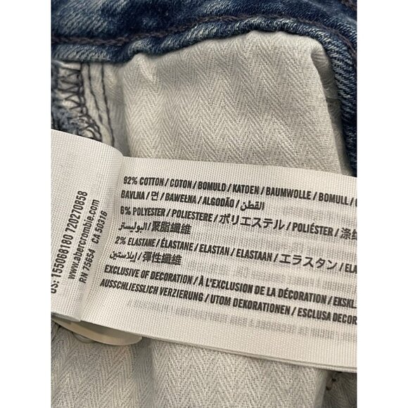 Abercrombie & Fitch Jeans Women 27/4 Short Simone High Rise Ankle Raw Hem Torn - Picture 7 of 8